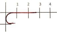 Крючок Round new red №4