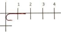 Крючок Round red №10