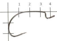 Крючок Vanfook Worm-55B stealth black №3/0