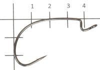 Крючок Vanfook Worm-55B stealth black №4/0