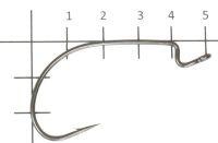 Крючок Vanfook Worm-55B stealth black №5/0