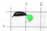 Мормышка Банан d3 ядреный глаз зеленый неон True Weight