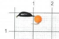 Мормышка Банан d3 ядреный глаз оранжевый неон True Weight