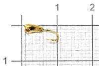 Мормышка Башмачок с отверстием d2.5 002 золото Nautilus
