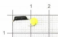 Мормышка Гвоздешарик d1.5 ядреный глаз желтый кр.kumho True Weight