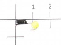 Мормышка Гвоздешарик кошачий глаз d.2.5 желтый кр.kumho True Weight