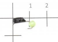 Мормышка Гвоздешарик кошачий глаз d.2.5 светло-зеленый кр.kumho True Weight