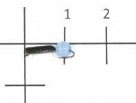 Мормышка Гвоздешарик Кошачий глаз d1.5 голубой кр.kumho True Weight