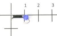 Мормышка Гвоздешарик кошачий глаз d1.5 синий кр.maruto True Weight