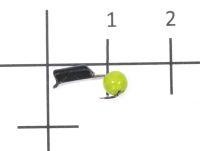 Мормышка Гвоздешарик Кошачий глаз d2 салатовый кр.kumho True Weight