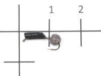 Мормышка Гвоздешарик Кошачий глаз d2 серый кр.kumho True Weight