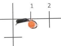 Мормышка Гвоздешарик Кошачий глаз подвес d1.5 красный кр.kumho True Weight