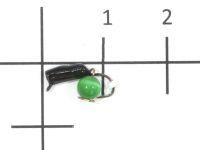 Мормышка Гвоздешарик Кошачий глаз подвес d2 зеленый кр.kumho True Weight