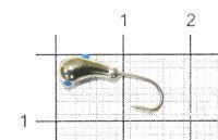 Мормышка Груша с отверстием d3 001 серебро Nautilus