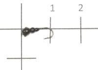 Мормышка Гусеница с отверстием d2.5 004 черный никель Nautilus