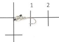 Мормышка Гусеница с отверстием d3.3 001 серебро Nautilus