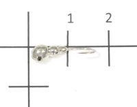 Мормышка Гусеница с отверстием d4 001 серебро Nautilus