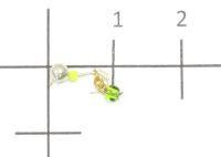 Мормышка Дробинка с подвесом с ушком d3 619-716 серебро, зеленый подвес Nautilus