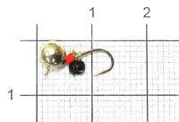 Мормышка Дробинка с подвесом с ушком d5 622-719 серебро, черный подвес Nautilus