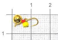 Мормышка Дробинка с подвесом с ушком d5 626-722 золото, желтый подвес Nautilus