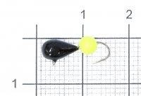 Мормышка Капля d4 ядреный глаз желтый неон True Weight