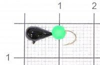 Мормышка Капля d4 ядреный глаз зеленый неон True Weight