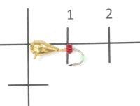 Мормышка Капля полуграненая с ушком d4 002 золото Nautilus