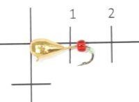 Мормышка Капля полуграненая с ушком d5 002 золото Nautilus