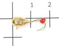 Мормышка Капля полуграненая с ушком d6 002 золото Nautilus