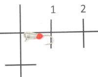 Мормышка Капля с наплывом с ушком d2.5 200-005 серебро, красный наплыв Nautilus