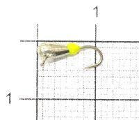 Мормышка Капля с наплывом с ушком d2.5 267-009 серебро, желтый наплыв Nautilus