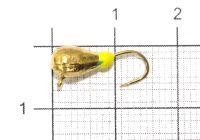 Мормышка Капля с наплывом с ушком d4 261-015 золото, желтый наплыв Nautilus