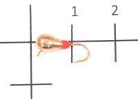 Мормышка Капля с наплывом с ушком d4 262-017 медь, красный наплыв Nautilus