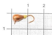 Мормышка Капля с фосфорным наплывом и ушком d4 432-031 медь Nautilus