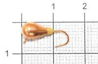 Мормышка Капля с фосфорным наплывом и ушком d5 432-031 медь Nautilus