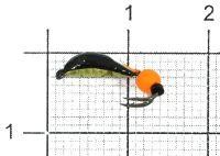 Мормышка Овсинка-коза №3 флуоресцентный шар, латунь Санхар