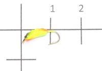 Мормышка Опарыш окрашенный с ушком d2.5 086-135 Nautilus