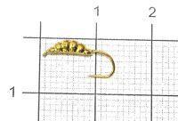 Мормышка Опарыш с ушком d2.5 002 золото Nautilus