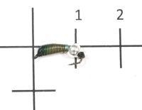 Мормышка Ручейник №2 d1.5 серебрянный шар, зеленый Санхар