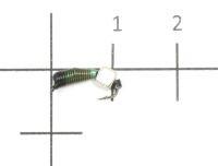 Мормышка Ручейник №2 d1.5 серебряный кубик, зеленый Санхар