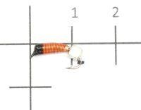 Мормышка Ручейник №3 d1.5 серебряный кубик, красный Санхар