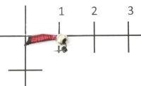 Мормышка Ручейник №3 d1.5 серебряный шар, красный Санхар