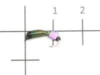 Мормышка Ручейник №4 d2 кубик хамелеон, зеленый Санхар