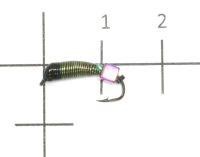 Мормышка Ручейник №5 d2 кубик хамелеон, зеленый Санхар