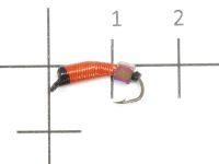 Мормышка Ручейник №5 d2 кубик хамелеон, красный Санхар