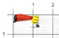 Мормышка Ручейник №6 d2.5 бисер арбуз, красный Санхар