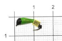Мормышка Ручейник №6 d2.5 золотой кубик, салатовый Санхар