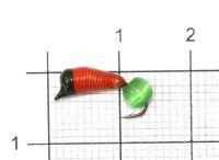 Мормышка Ручейник №6 d2.5 кошачий глаз, красный Санхар
