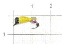 Мормышка Ручейник №6 d2.5 кубик хамелеон, желтый Санхар