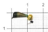 Мормышка Ручейник №6 d2.5 латунный шар, зеленый Санхар